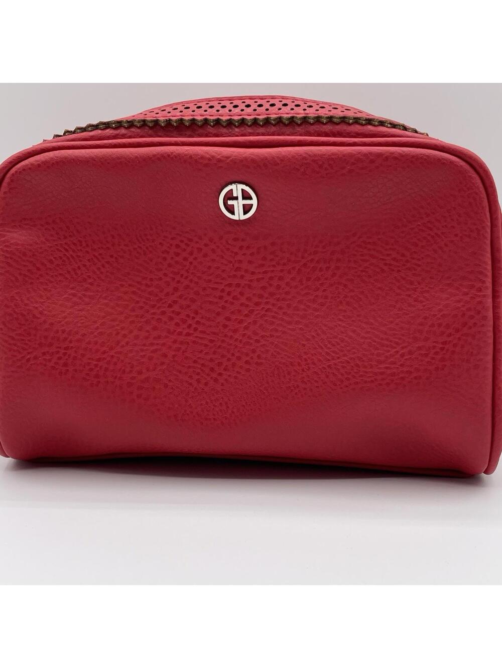 Giani Bernini Red Cosmetic Travel Bag 8" x 5.5"
